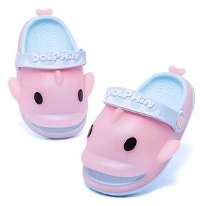 LCKSDP Toddler slides Sandals Non-Slip Dophin Shark Slides (New)